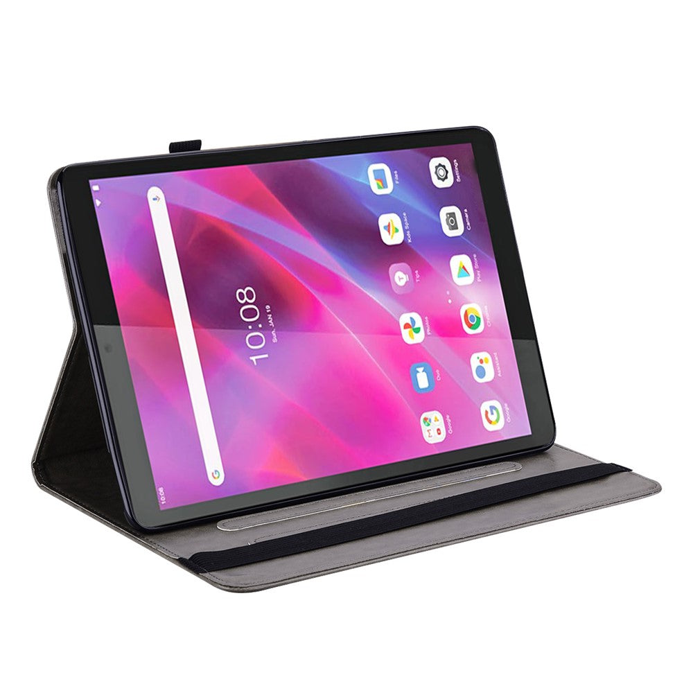 Läderfodral med träd- och hjortmönster, elastiskt remstängning, surfplatta i läder för Lenovo Tab M10 HD (TB-X505L/TB-X505F)/M10 (TB-X605L/TB-X605F)/Tab P10 (TB-X705F TB-X705L)