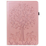 Imprint Tree and Deer Pattern All-Protection Leather Stand Tablet Cover for Lenovo Tab P11 TB-J606F / Tab P11 5G
