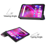 Stylish Light Slim Pattern Printing PU Leather Tri-fold Stand Tablet Cover Shell for  Lenovo Tab M7 (2nd Gen) / (3rd Gen)