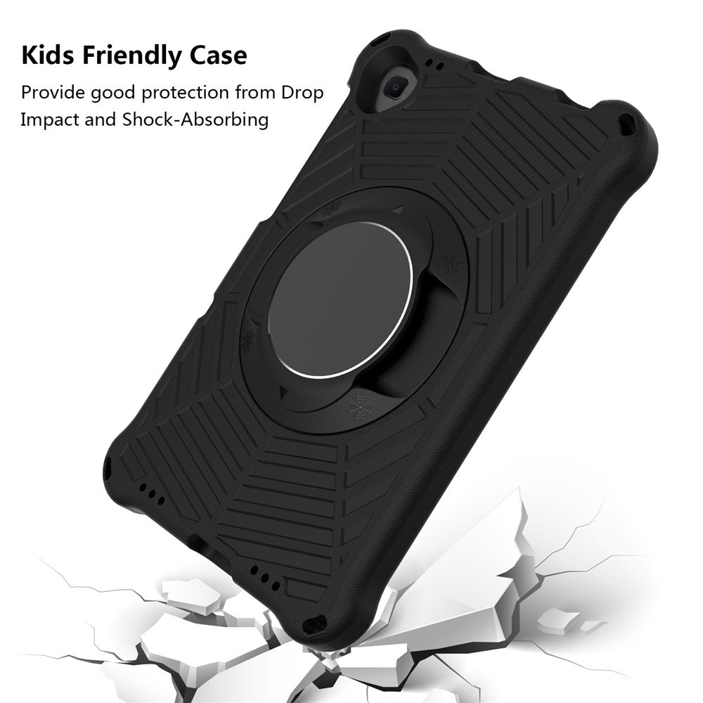 Spider Web Texture Anti-Drop Shockproof Tablet Case Kickstand EVA Cover with Shoulder Strap for Lenovo Tab M10 FHD Plus 2nd Gen TB-X606