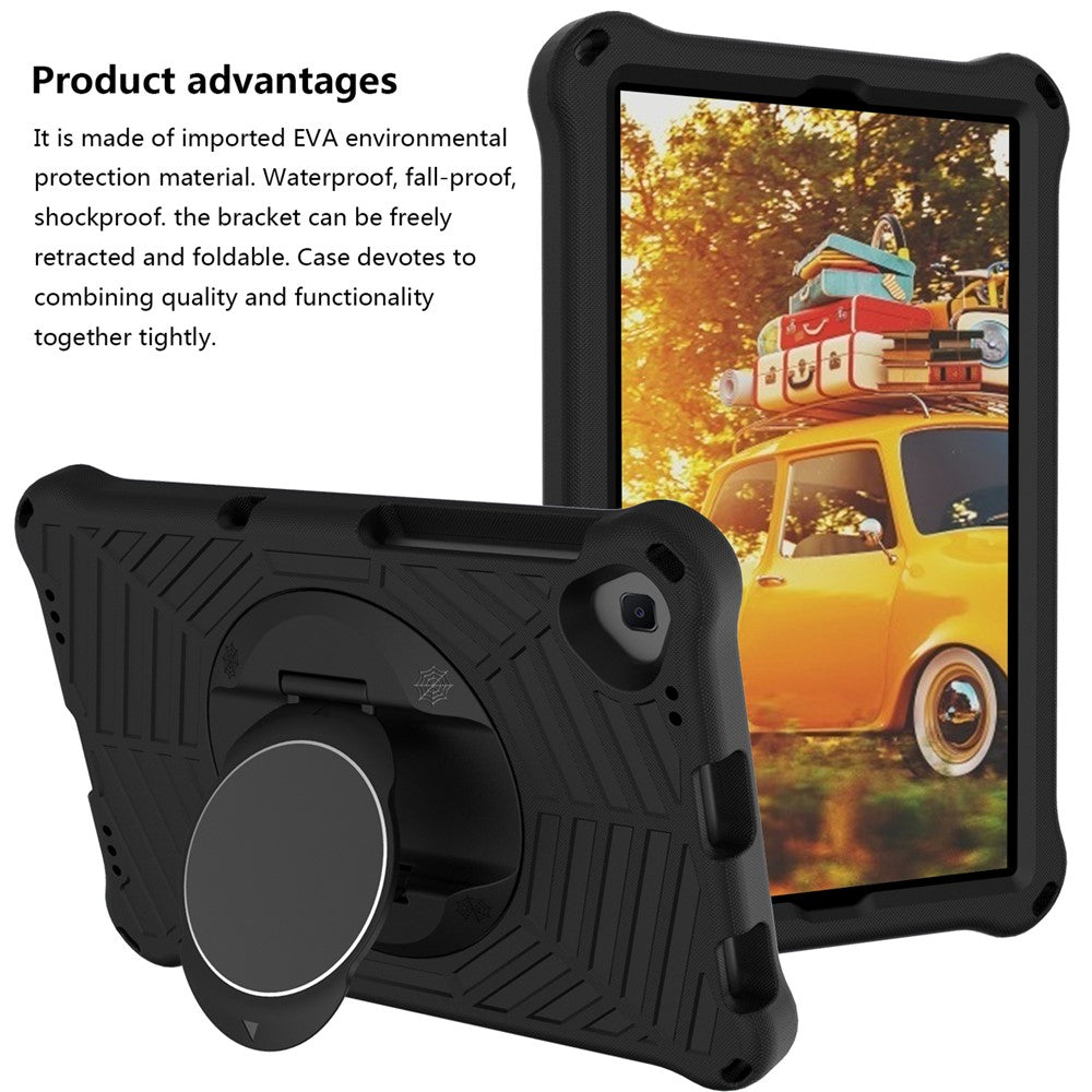 Spider Web Texture Anti-Drop Shockproof Tablet Case Kickstand EVA Cover with Shoulder Strap for Lenovo Tab M10 FHD Plus 2nd Gen TB-X606