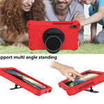 Stylish Spider Web Texture EVA Tablet Case Kickstand Cover Shell with Shoulder Strap for Lenovo Tab M8 (1st Gen) TB-8505/M8 (2nd Gen) TB-8705/M8 (3rd Gen) TB-8506
