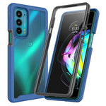 Til Motorola Edge 20 PC+TPU Hybrid Telefoncover Ridsefast med Følsom PET Skærmbeskytter