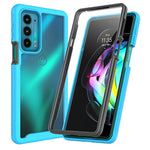 Til Motorola Edge 20 PC+TPU Hybrid Telefoncover Ridsefast med Følsom PET Skærmbeskytter