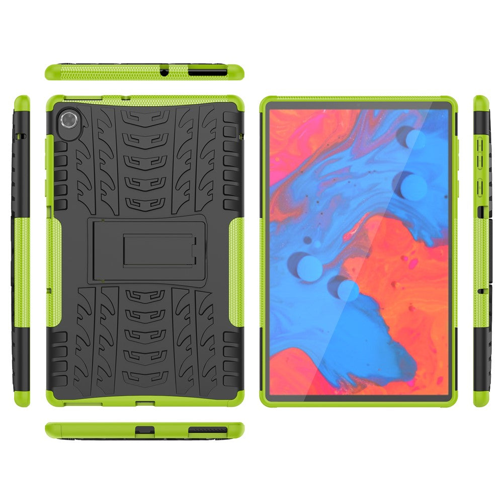 Cool Tire Texture Scratch-resistant PC + TPU Protective Tablet Cover with Kickstand for Lenovo Tab K10
