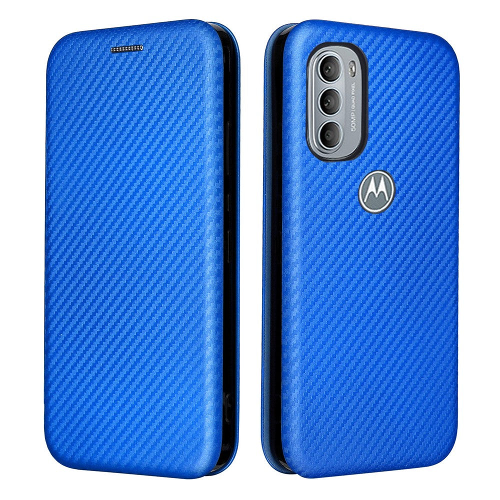 Ringrem med støttedesign, faldsikkert PU-læder, kulfibertekstur og kortslot til Motorola Moto G31/G41