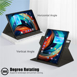 For Lenovo Tab P12 Pro 12.6 inch PU Leather Rotary Stand Tablet Case with Auto Wake/Sleep
