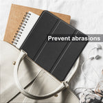 Trifold Stand Tablet Cover for Lenovo Tab P12 Pro, PU Leather + PC Protective Auto Wake/Sleep Smart Case