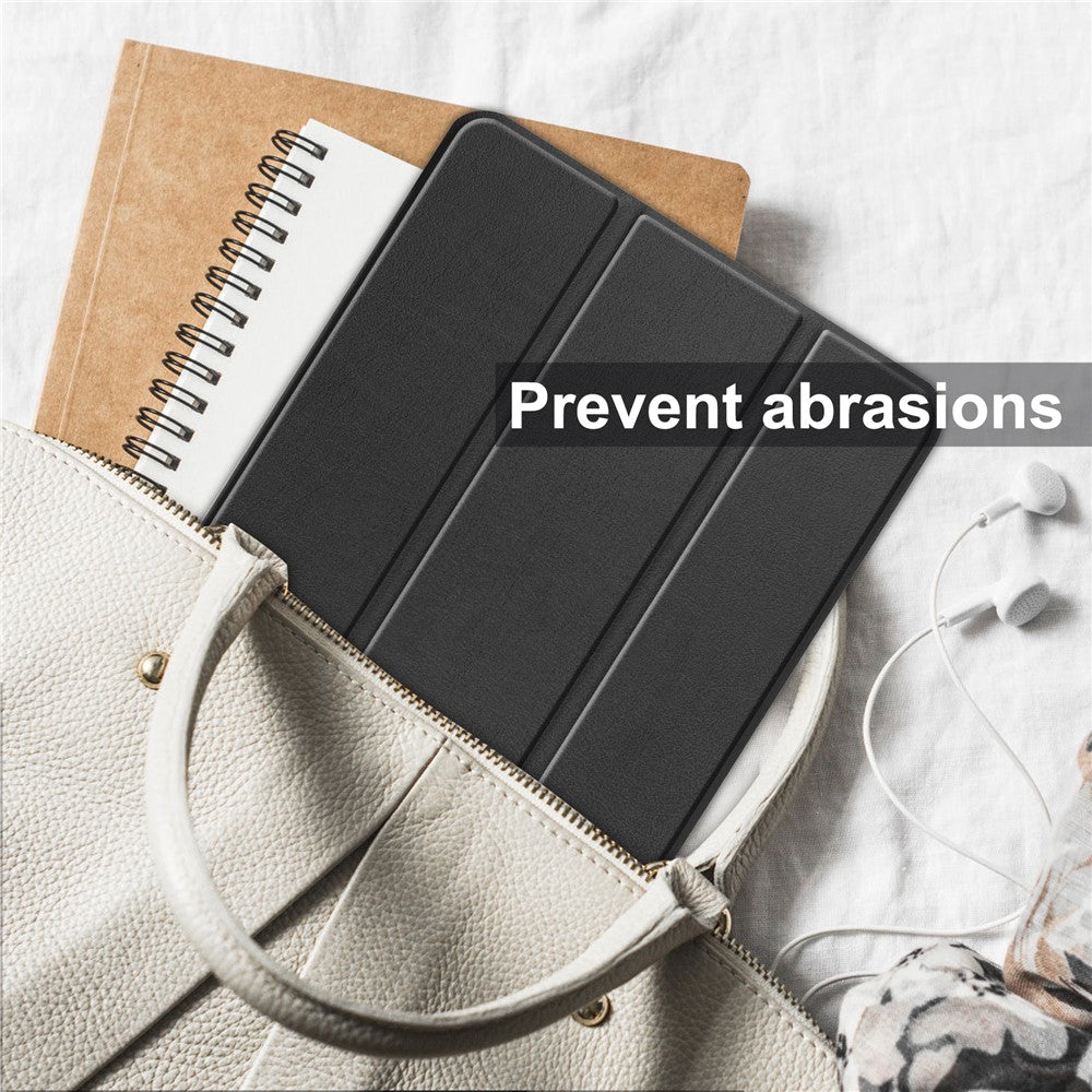 Trifold Stand Tablet Cover for Lenovo Tab P12 Pro, PU Leather + PC Protective Auto Wake/Sleep Smart Case
