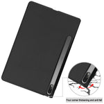 Trifold Stand Tablet Cover for Lenovo Tab P12 Pro, PU Leather + PC Protective Auto Wake/Sleep Smart Case