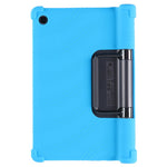 For Lenovo Yoga Tab 11 Flexible Silicone Thickened Four Corners Anti-fall Tablet Case Cover with Foldable Kickstand