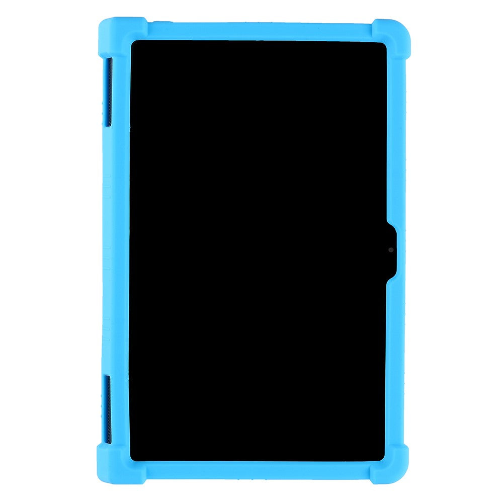 For Lenovo Yoga Tab 11 Flexible Silicone Thickened Four Corners Anti-fall Tablet Case Cover with Foldable Kickstand