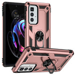 For Motorola Edge 20 Pro Military Grade Protection Hybrid Cell Phone Case 110-Degree + 360-Degree Rotating Ring Kickstand