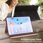 For Lenovo Legion Y700 Line Imprinted Adjustable Stand PU Leather Auto Wake/Sleep Drop-proof Tablet Case with Card Slots
