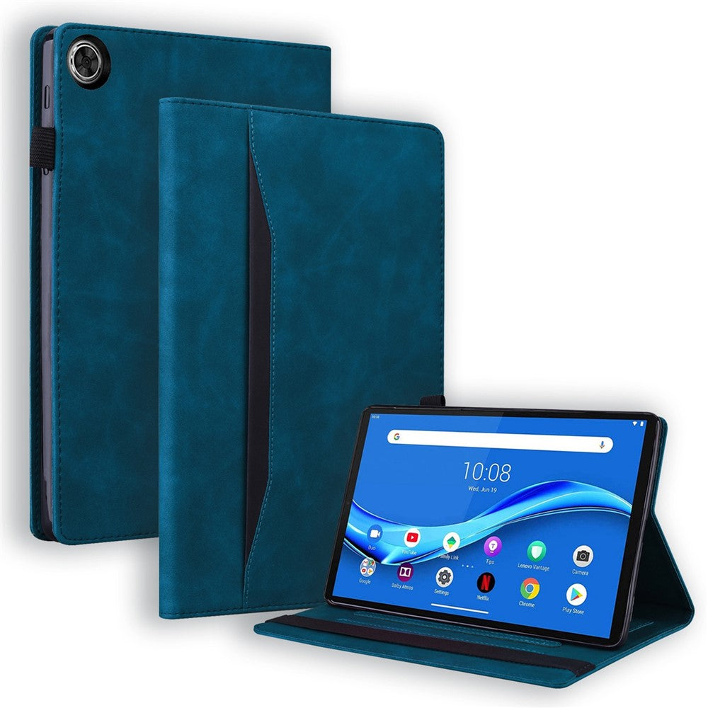 For Lenovo Tab M10 Plus (3rd Gen) 10.6 inch Tablet Case PU Leather Stand Wallet Elastic Drop-Proof Shell with Pencil Holder