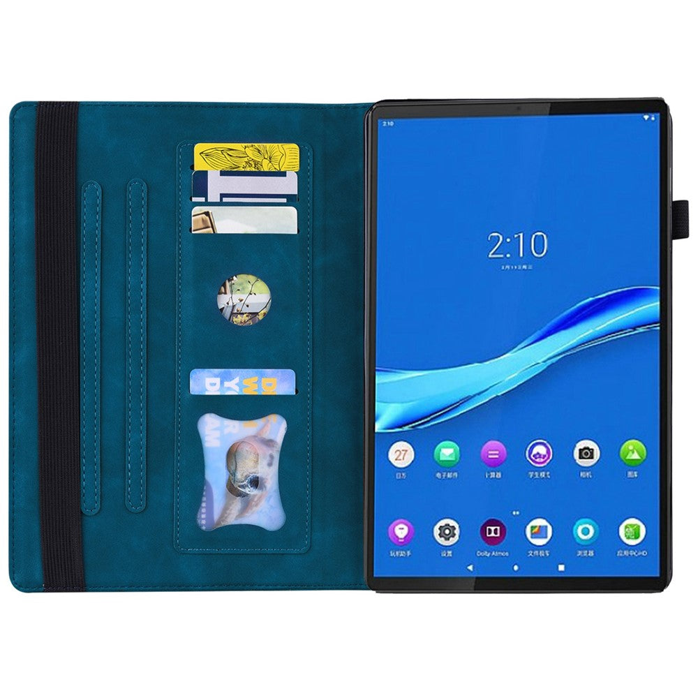 For Lenovo Tab M10 Plus (3rd Gen) 10.6 inch Tablet Case PU Leather Stand Wallet Elastic Drop-Proof Shell with Pencil Holder