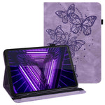For Lenovo Tab M10 Plus (3rd Gen) / Xiaoxin Pad 2022 10.6 inch PU Leather Tablet Case Imprinting Butterflies Stand Card Holder