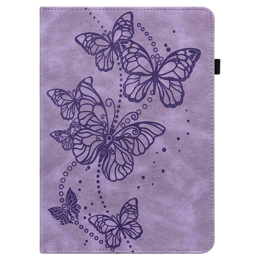 For Lenovo Tab M10 Plus (3rd Gen) / Xiaoxin Pad 2022 10.6 inch PU Leather Tablet Case Imprinting Butterflies Stand Card Holder