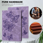 For Lenovo Tab M10 Plus (3rd Gen) / Xiaoxin Pad 2022 10.6 inch PU Leather Tablet Case Imprinting Butterflies Stand Card Holder