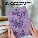 For Lenovo Tab M10 Plus (3rd Gen) / Xiaoxin Pad 2022 10.6 inch PU Leather Tablet Case Imprinting Butterflies Stand Card Holder