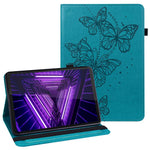 For Lenovo Tab M10 Plus (3rd Gen) / Xiaoxin Pad 2022 10.6 inch PU Leather Tablet Case Imprinting Butterflies Stand Card Holder