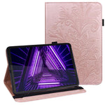 For Lenovo Tab M10 Plus (3rd Gen) / Xiaoxin Pad 2022 10.6 inch Flower Imprinting PU Leather Inner TPU Tablet Case Stand Wallet Cover