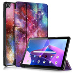 For Lenovo Tab M10 (Gen 3) 10.1 inch 328F Pattern Printing Auto Wake/Sleep PU Leather Case Trifold Stand Folio Cover