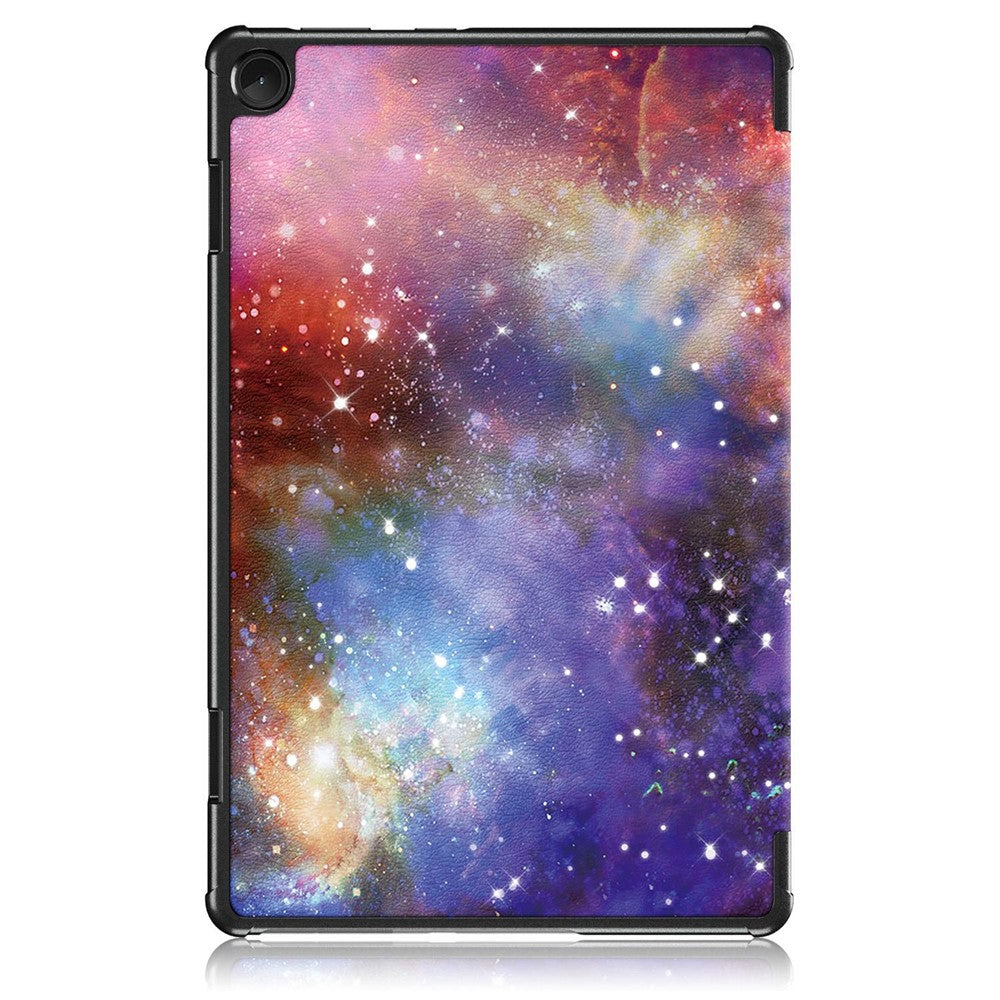 For Lenovo Tab M10 (Gen 3) 10.1 inch 328F Pattern Printing Auto Wake/Sleep PU Leather Case Trifold Stand Folio Cover