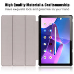 For Lenovo Tab M10 (Gen 3) 10.1 inch 328F Pattern Printing Auto Wake/Sleep PU Leather Case Trifold Stand Folio Cover