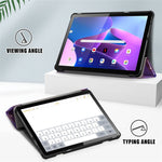 For Lenovo Tab M10 (Gen 3) 10.1 inch 328F Pattern Printing Auto Wake/Sleep PU Leather Case Trifold Stand Folio Cover