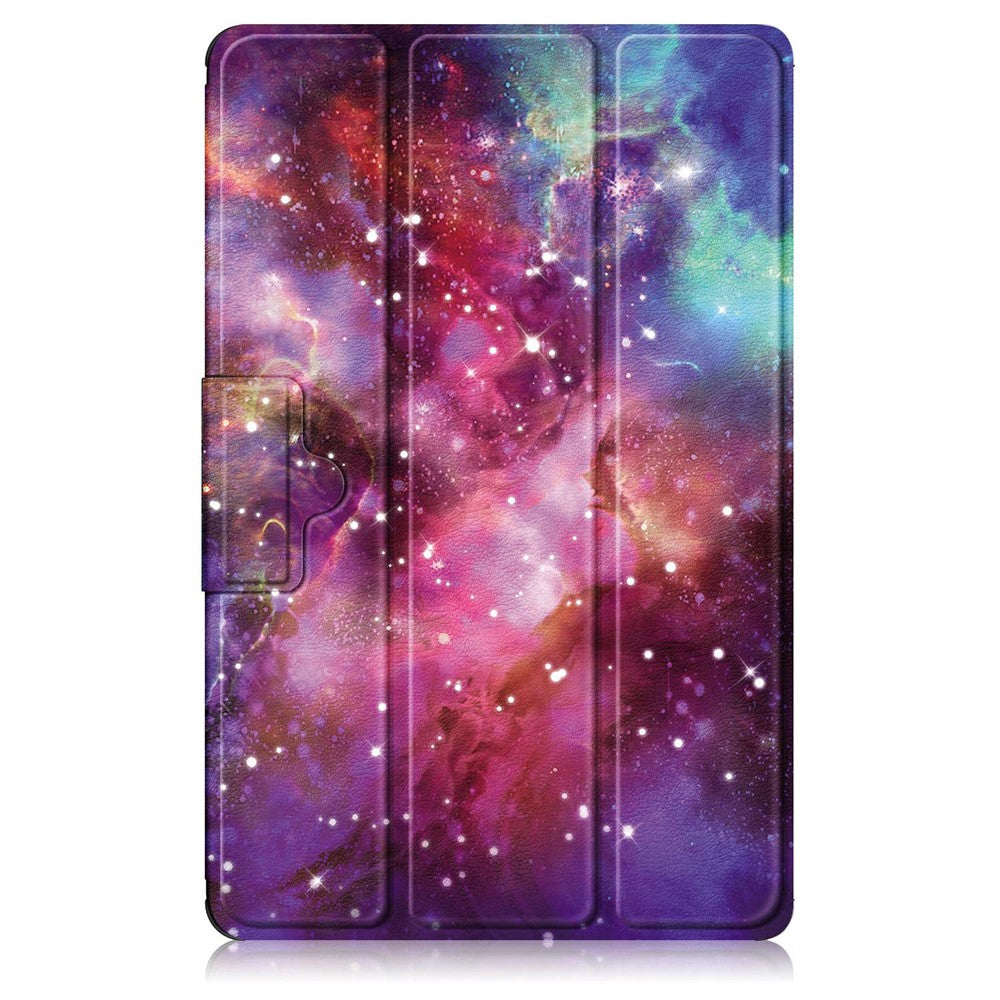For Lenovo Tab M10 (Gen 3) 10.1 inch 328F Pattern Printing Auto Wake/Sleep PU Leather Case Trifold Stand Folio Cover
