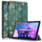 For Lenovo Tab M10 (Gen 3) 10.1 inch 328F Pattern Printing Auto Wake/Sleep PU Leather Case Trifold Stand Folio Cover