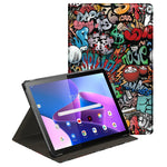 For Lenovo Tab M10 (Gen 3) 10.1 inch 328F 360-degree Rotary Stand Function Pattern Printing PU Leather Tablet Case with Auto Wake/Sleep