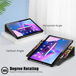 For Lenovo Tab M10 (Gen 3) 10.1 inch 328F 360-degree Rotary Stand Function Pattern Printing PU Leather Tablet Case with Auto Wake/Sleep