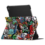 For Lenovo Tab M10 (Gen 3) 10.1 inch 328F 360-degree Rotary Stand Function Pattern Printing PU Leather Tablet Case with Auto Wake/Sleep
