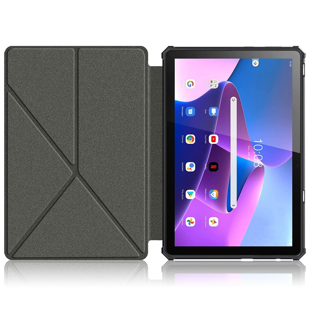 Lenovo Tab M10 (Gen 3) 10,1 tum 328F Origami Stand Surfplatta Fodral i PU-läder, reptåligt fodral med automatisk väckning/viloläge