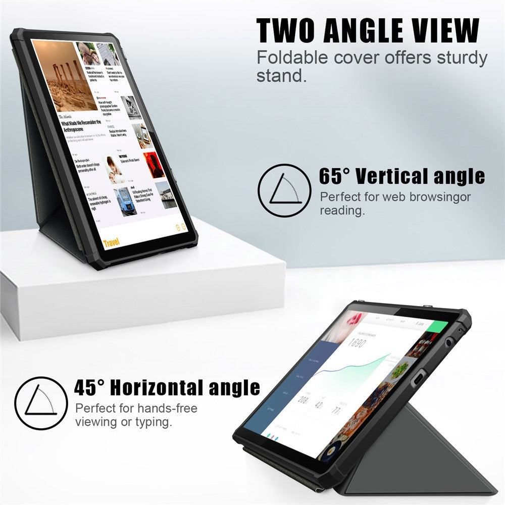 Lenovo Tab M10 (Gen 3) 10,1 tum 328F Origami Stand Surfplatta Fodral i PU-läder, reptåligt fodral med automatisk väckning/viloläge