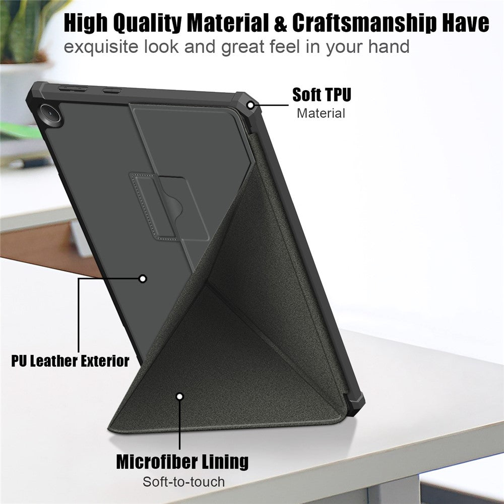 Lenovo Tab M10 (Gen 3) 10,1 tum 328F Origami Stand Surfplatta Fodral i PU-läder, reptåligt fodral med automatisk väckning/viloläge