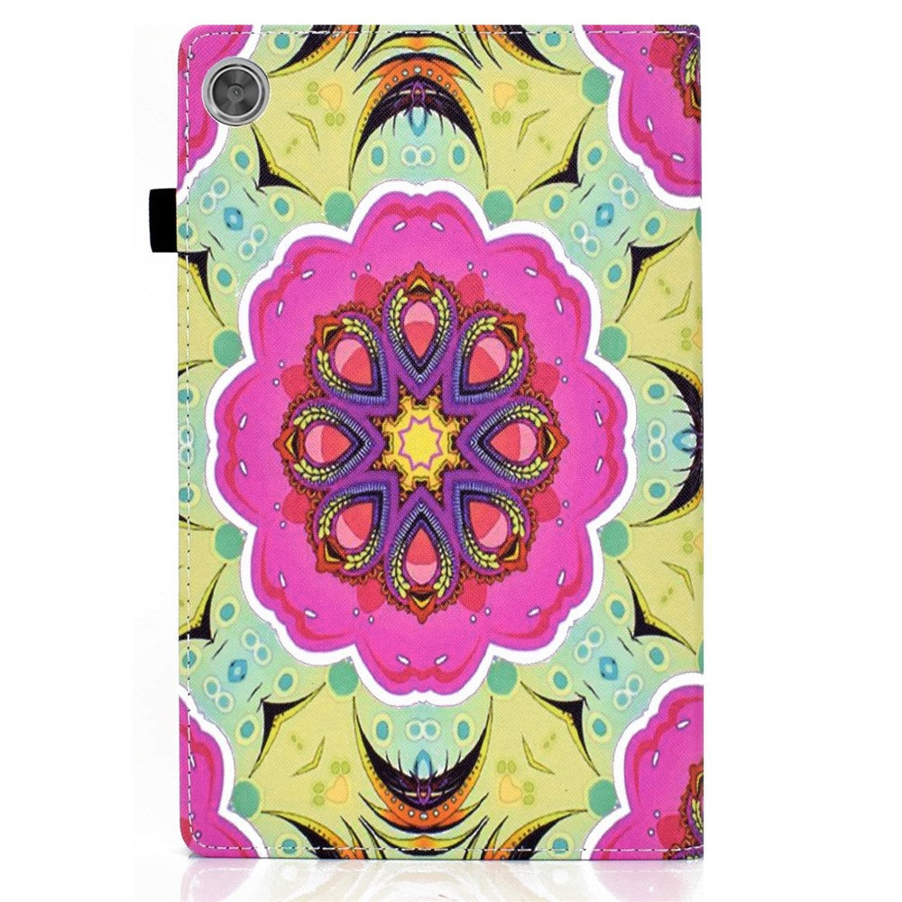 For Lenovo Tab M10 (Gen 3) TB-328FU / TB-328XU Pattern Printing Leather Stand Protective Case Card Slots Smart Cover with Elastic Band and Pencil Holder