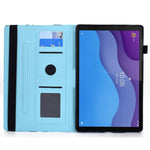 For Lenovo Tab M10 (Gen 3) TB-328FU / TB-328XU Pattern Printing Leather Stand Protective Case Card Slots Smart Cover with Elastic Band and Pencil Holder