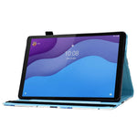 For Lenovo Tab M10 (Gen 3) TB-328FU / TB-328XU Pattern Printing Leather Stand Protective Case Card Slots Smart Cover with Elastic Band and Pencil Holder