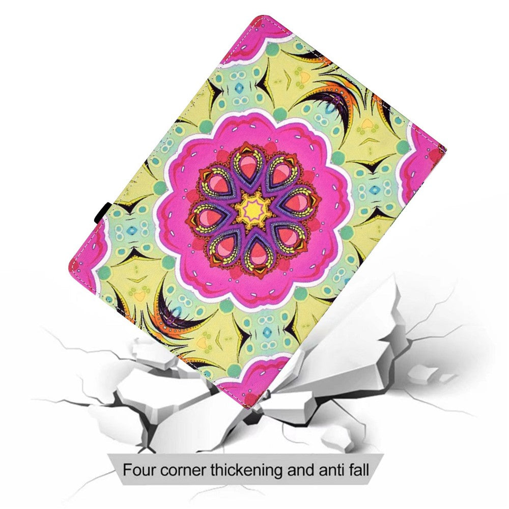 For Lenovo Tab M10 (Gen 3) TB-328FU / TB-328XU Pattern Printing Leather Stand Protective Case Card Slots Smart Cover with Elastic Band and Pencil Holder