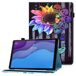 For Lenovo Tab M10 (Gen 3) TB-328FU / TB-328XU Pattern Printing Leather Stand Protective Case Card Slots Smart Cover with Elastic Band and Pencil Holder