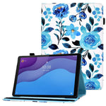For Lenovo Tab M10 (Gen 3) TB-328FU / TB-328XU Pattern Printing Leather Stand Protective Case Card Slots Smart Cover with Elastic Band and Pencil Holder