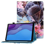 For Lenovo Tab M10 (Gen 3) TB-328FU / TB-328XU Pattern Printing Leather Stand Protective Case Card Slots Smart Cover with Elastic Band and Pencil Holder