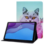 For Lenovo Tab M10 (Gen 3) TB-328FU / TB-328XU B2 Pattern Printing Stand Protective Case Auto Sleep / Wake Function PU Leather Smart Cover with Card Slots