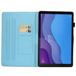 Lenovo Tab M10 (3. generation) TB-328FU / TB-328XU A2, beskyttende smartcover i PU-læder med mønstertryk, justerbart stativ, kortlommer og penholder