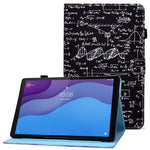 Lenovo Tab M10 (3. generation) TB-328FU / TB-328XU A2, beskyttende smartcover i PU-læder med mønstertryk, justerbart stativ, kortlommer og penholder