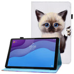 Lenovo Tab M10 (3. generation) TB-328FU / TB-328XU A2, beskyttende smartcover i PU-læder med mønstertryk, justerbart stativ, kortlommer og penholder