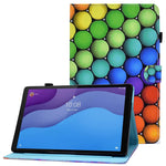 Lenovo Tab M10 (3. generation) TB-328FU / TB-328XU A2, beskyttende smartcover i PU-læder med mønstertryk, justerbart stativ, kortlommer og penholder